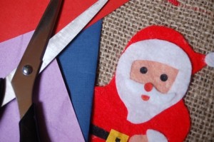 Weihnachtsmann mit Schere Weihnachtsmann mit Schere